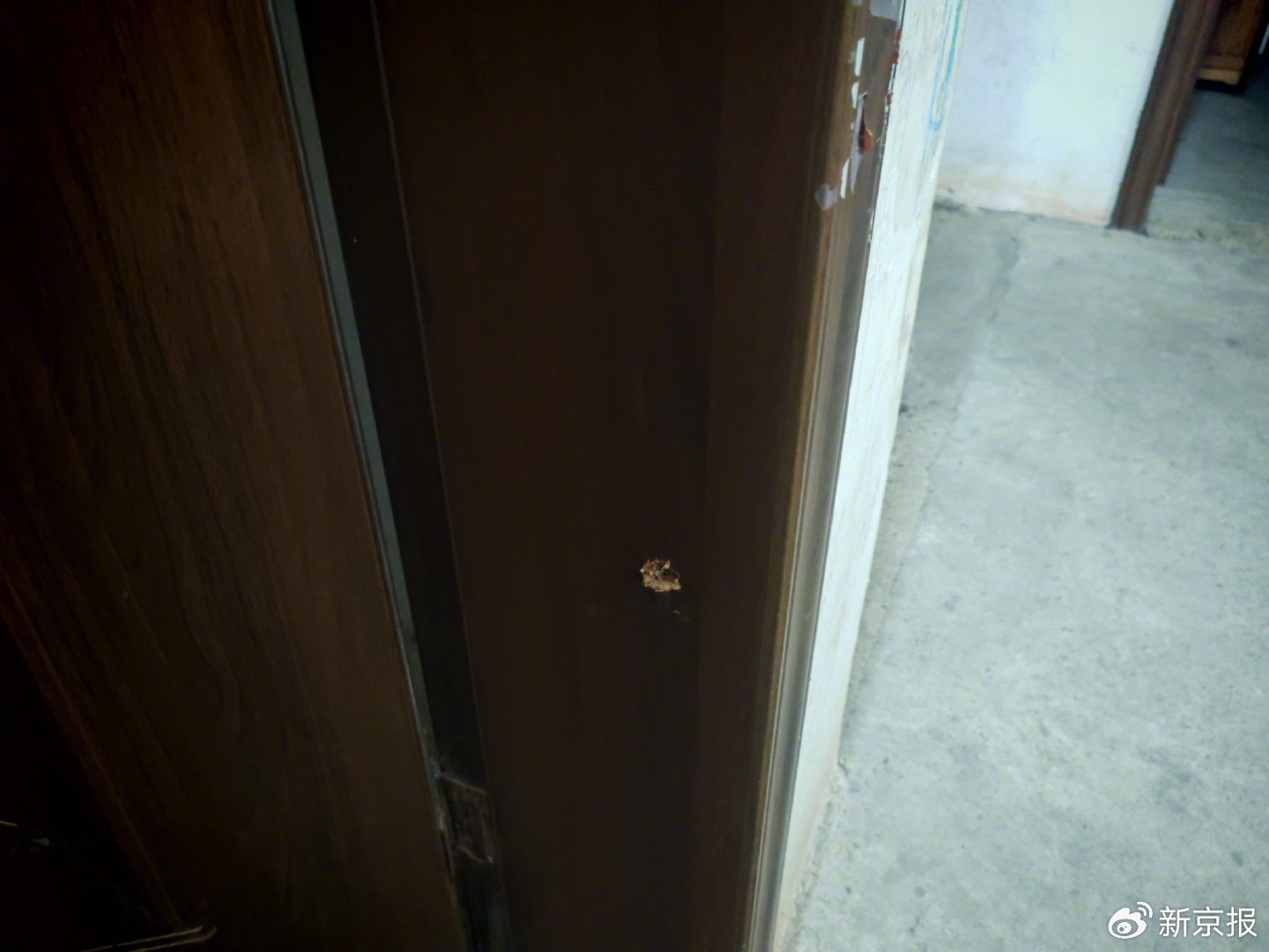 案发时留下的痕迹。受访者供图